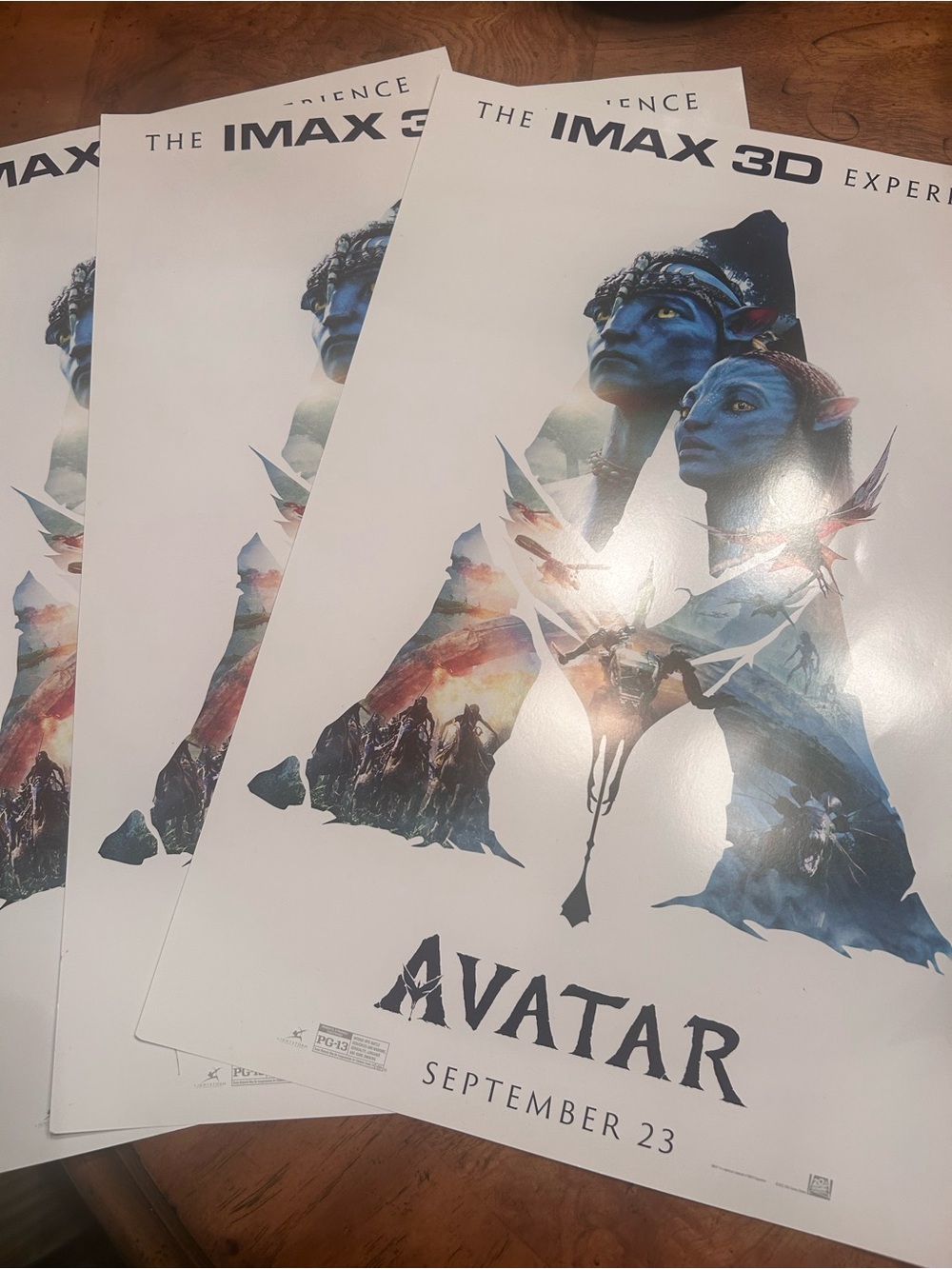 Source Unknown Avatar IMAX 3D Poster3 total- Blue/White